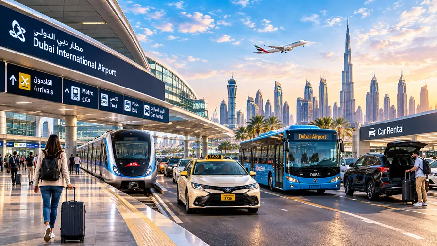 فرودگاه دبی به خیابان شیخ زاید