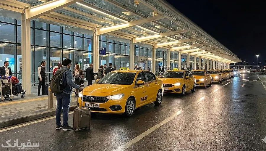 رفتن از فرودگاه استانبول به تکسیم با تاکسی